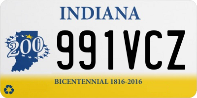 IN license plate 991VCZ