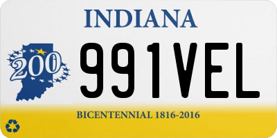 IN license plate 991VEL