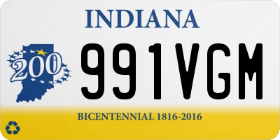 IN license plate 991VGM