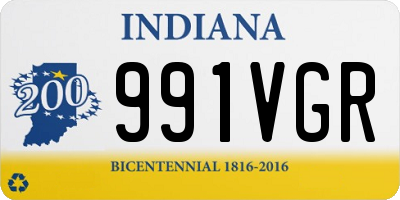 IN license plate 991VGR