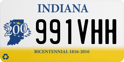 IN license plate 991VHH