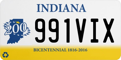 IN license plate 991VIX