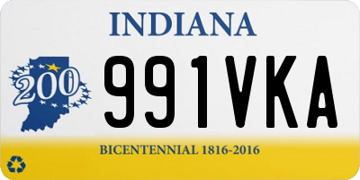 IN license plate 991VKA