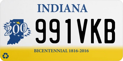 IN license plate 991VKB