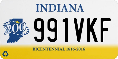 IN license plate 991VKF