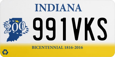 IN license plate 991VKS