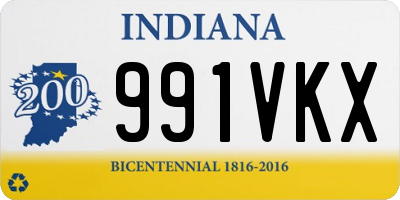 IN license plate 991VKX