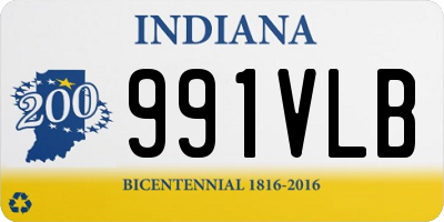 IN license plate 991VLB