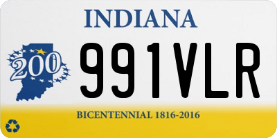 IN license plate 991VLR