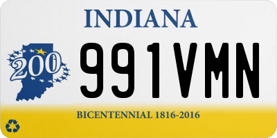 IN license plate 991VMN