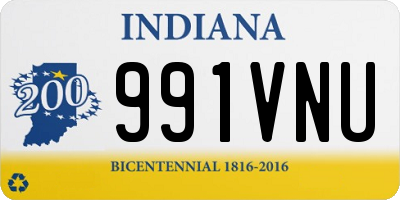 IN license plate 991VNU