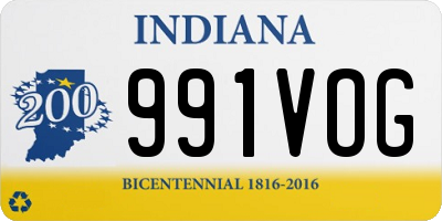 IN license plate 991VOG