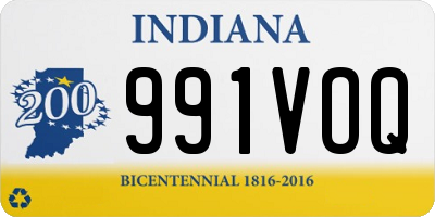 IN license plate 991VOQ