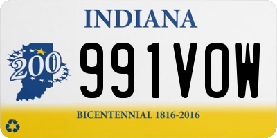 IN license plate 991VOW