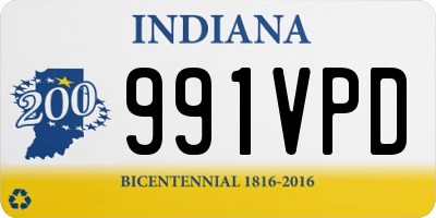 IN license plate 991VPD