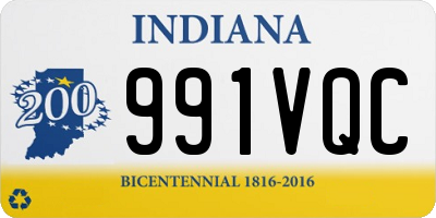 IN license plate 991VQC