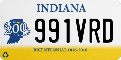 IN license plate 991VRD