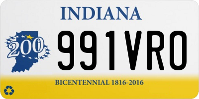 IN license plate 991VRO