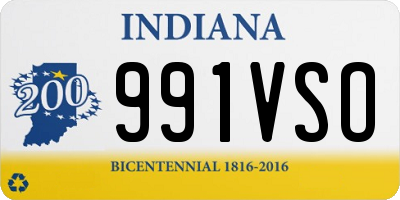 IN license plate 991VSO