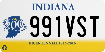 IN license plate 991VST