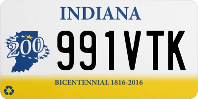 IN license plate 991VTK