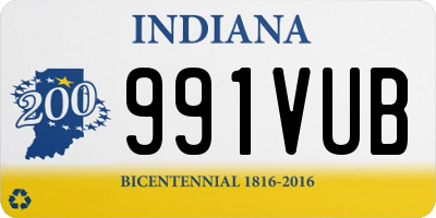 IN license plate 991VUB