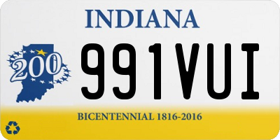 IN license plate 991VUI