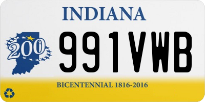 IN license plate 991VWB