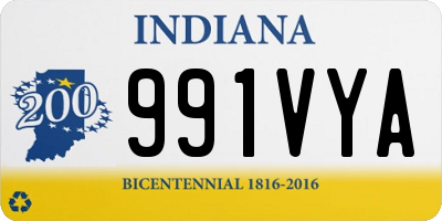 IN license plate 991VYA