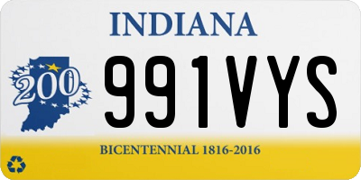 IN license plate 991VYS