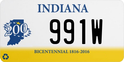 IN license plate 991W