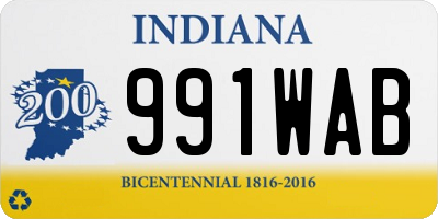 IN license plate 991WAB