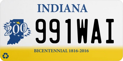 IN license plate 991WAI