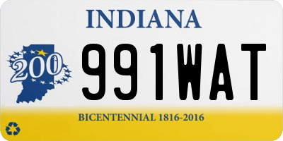 IN license plate 991WAT