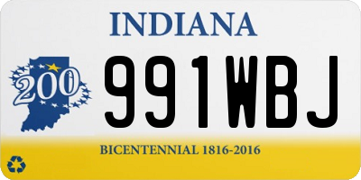 IN license plate 991WBJ