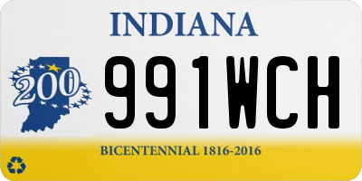 IN license plate 991WCH