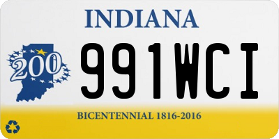IN license plate 991WCI