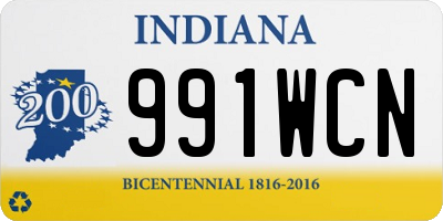 IN license plate 991WCN