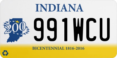 IN license plate 991WCU