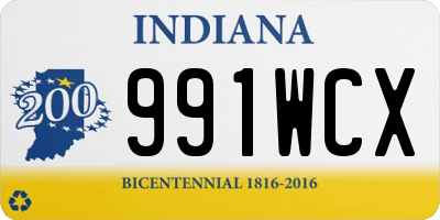 IN license plate 991WCX