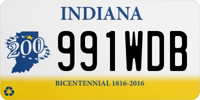 IN license plate 991WDB