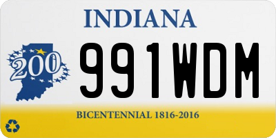 IN license plate 991WDM