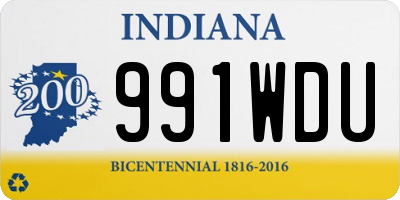 IN license plate 991WDU