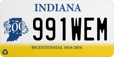 IN license plate 991WEM