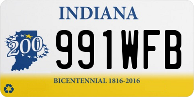 IN license plate 991WFB