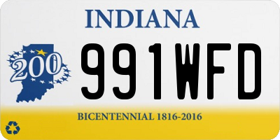 IN license plate 991WFD
