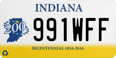 IN license plate 991WFF
