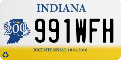 IN license plate 991WFH