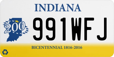 IN license plate 991WFJ