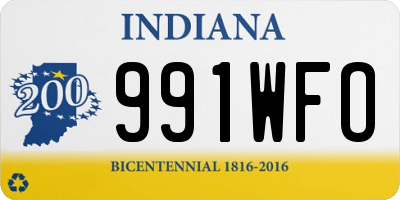 IN license plate 991WFO